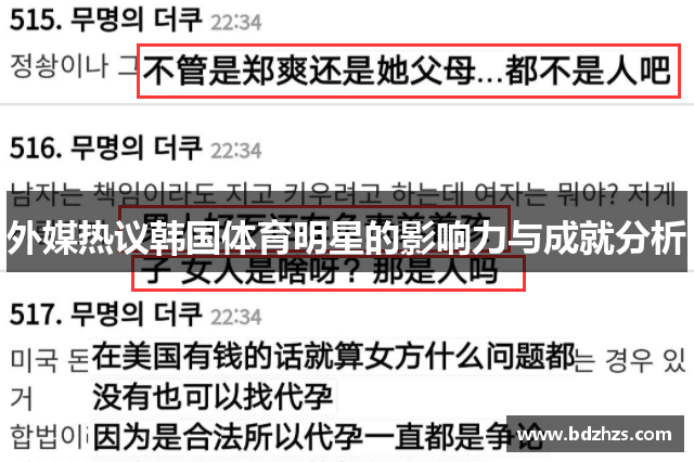 外媒热议韩国体育明星的影响力与成就分析